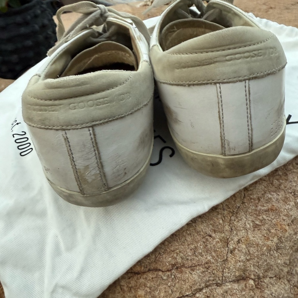 Original authentic Golden Goose superstar everyday tan and white sneakers shoes - Picture 6 of 9